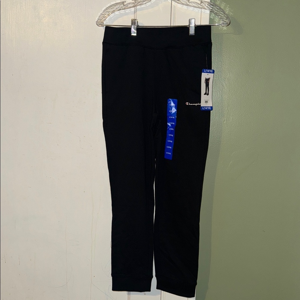 Champion Youth Unisex Boy & Girl Black  School Uniform Gym Jogger Large 14/16